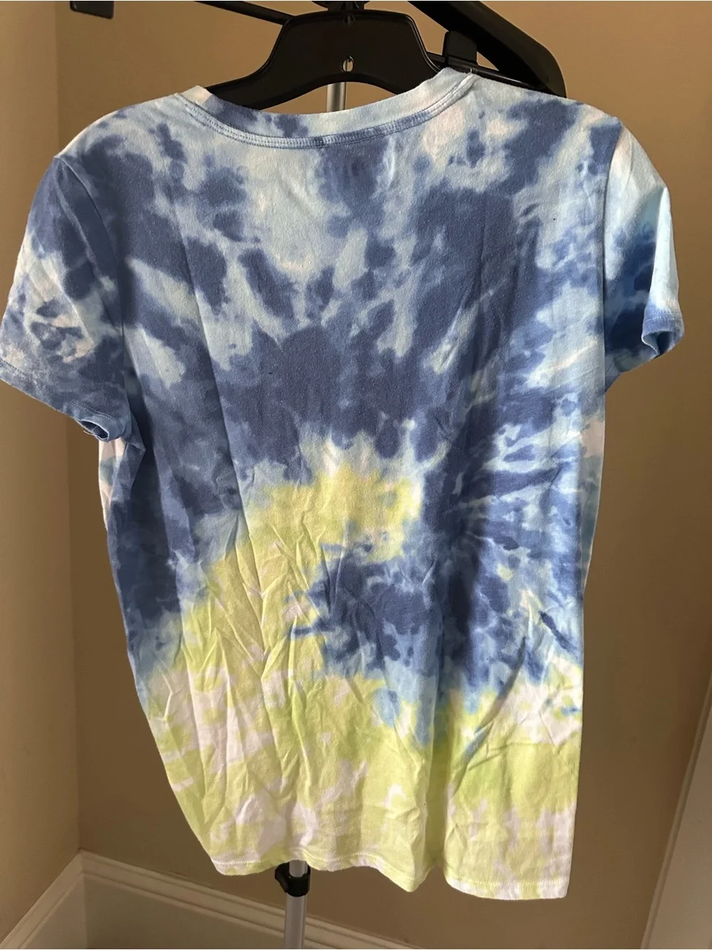 Abercrombie Kids Tie-Dye Logo Tee — Blue & Lime - 15/16